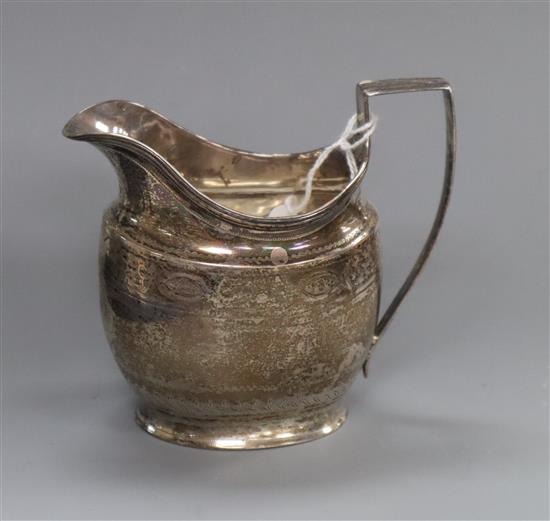 A George III silver cream jug, London, 1803,